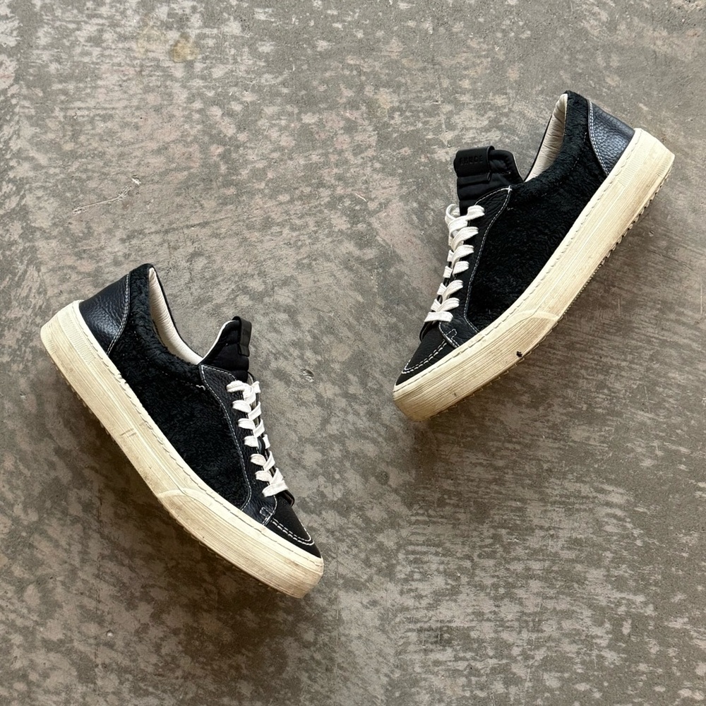 Rhude Men’s Leather Sneakers Black 1408 Size 10 Low Top